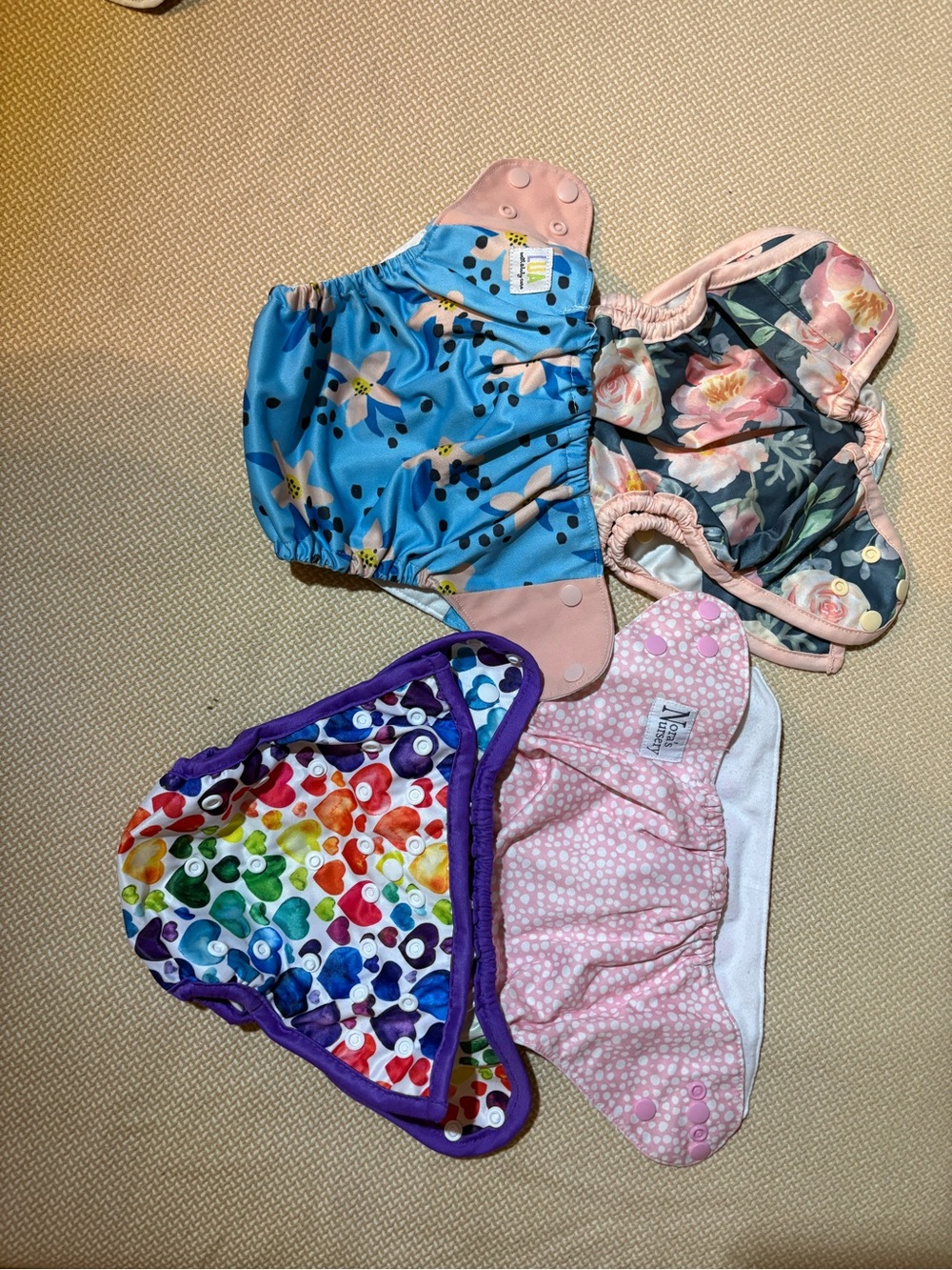 Nora’s Nursery Baby Diaper Cover - Blue Floral & Mixed Prints